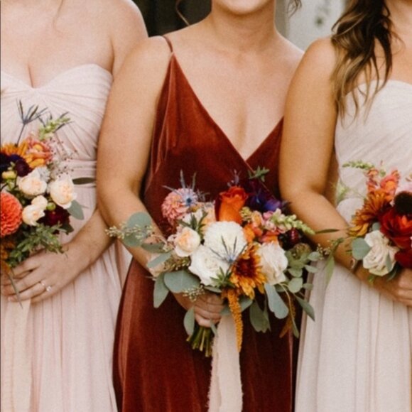 Jenny Yoo Velvet Andi Dress in Dusty Rose - Picture 10 of 10